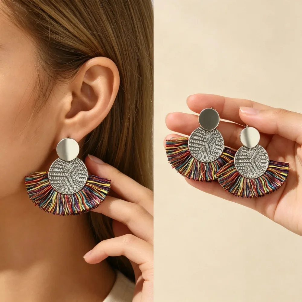 Bohemian Tassel Statement Earrings