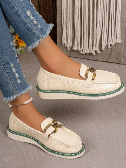 Chic Summer Buckle Loafers