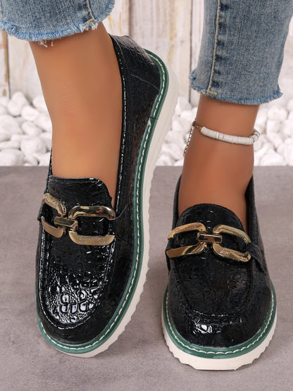 Chic Summer Buckle Loafers