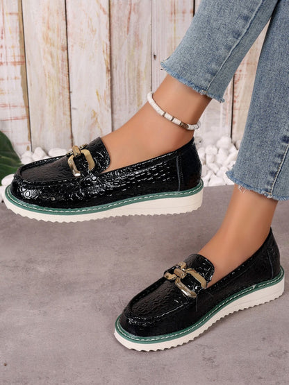 Chic Summer Buckle Loafers