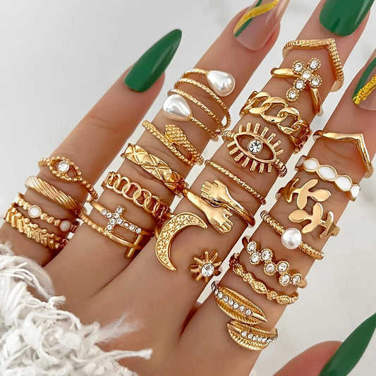 Bohemian Style Women Ring Set