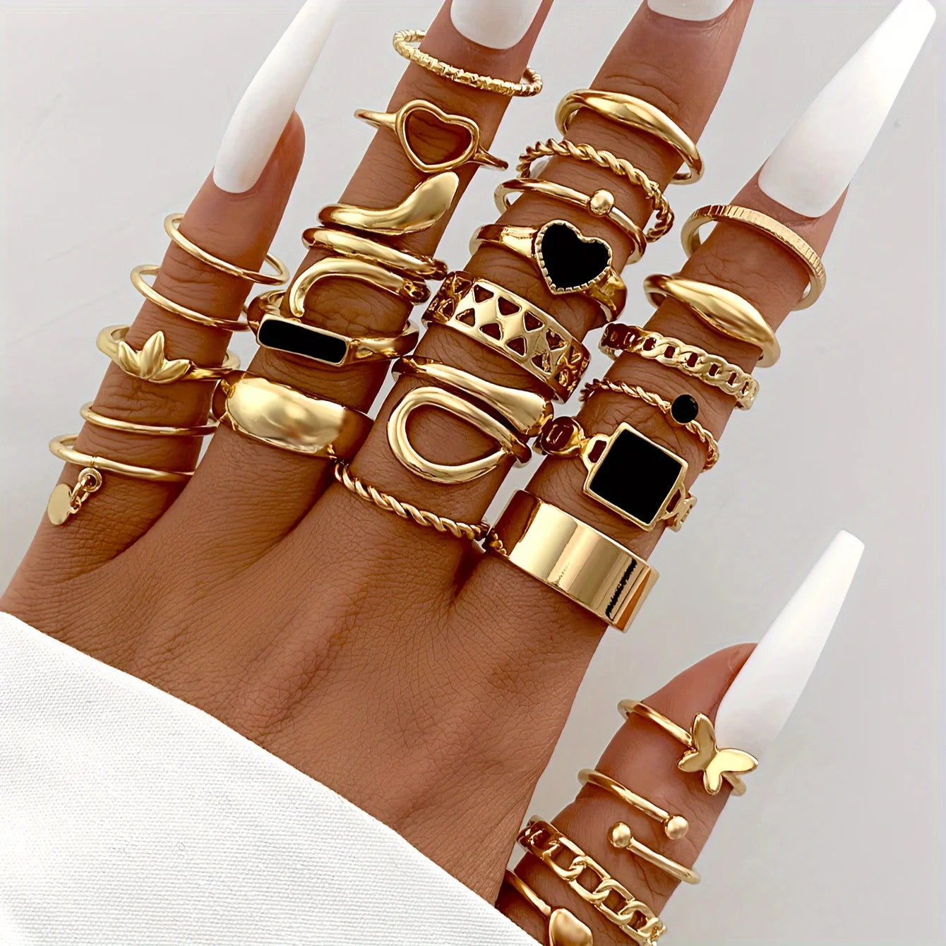 Bohemian Style Women Ring Set