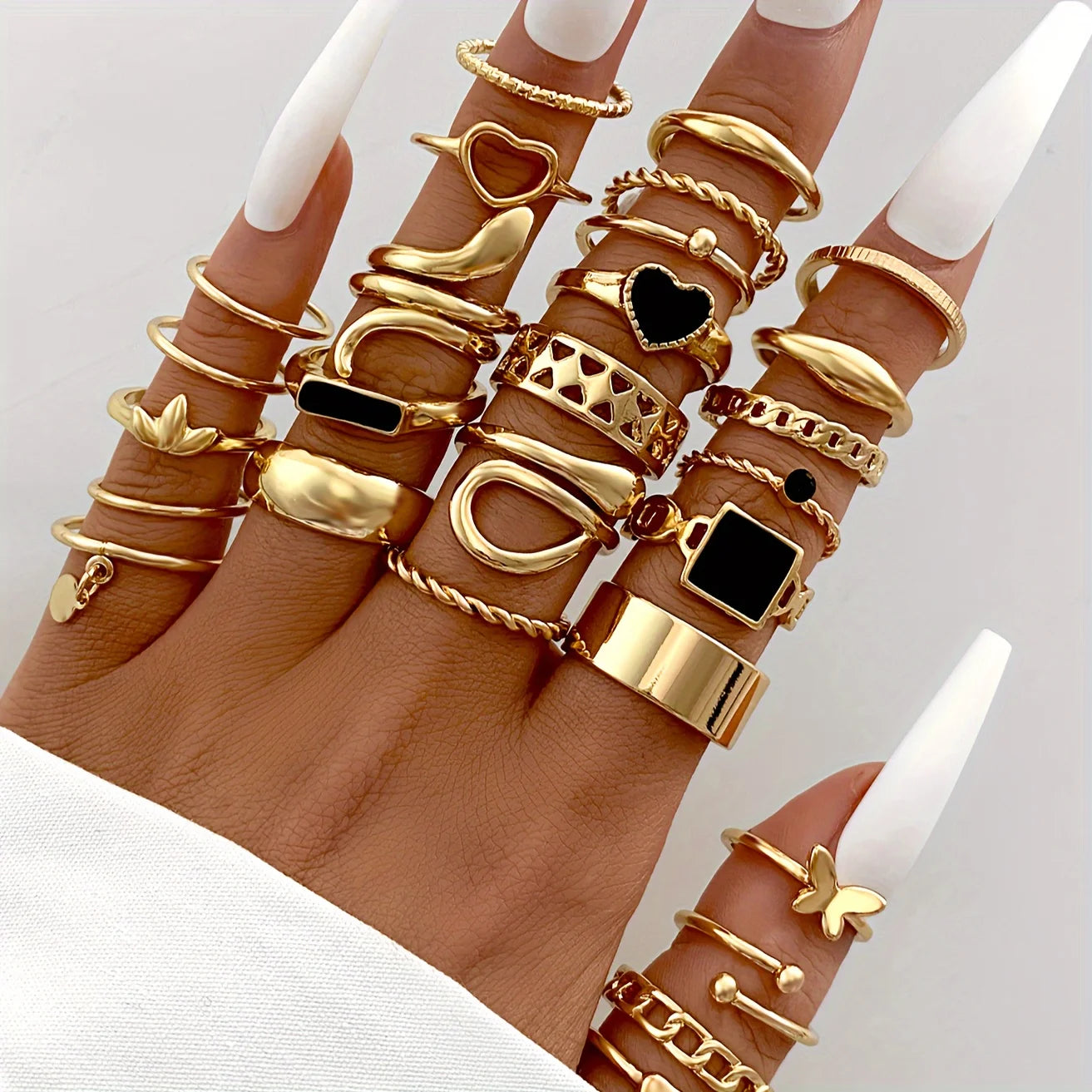 Bohemian Style Women Ring Set