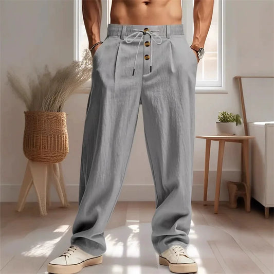 Men's Breathable Casual Linen Trousers