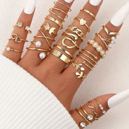 Bohemian Style Women Ring Set