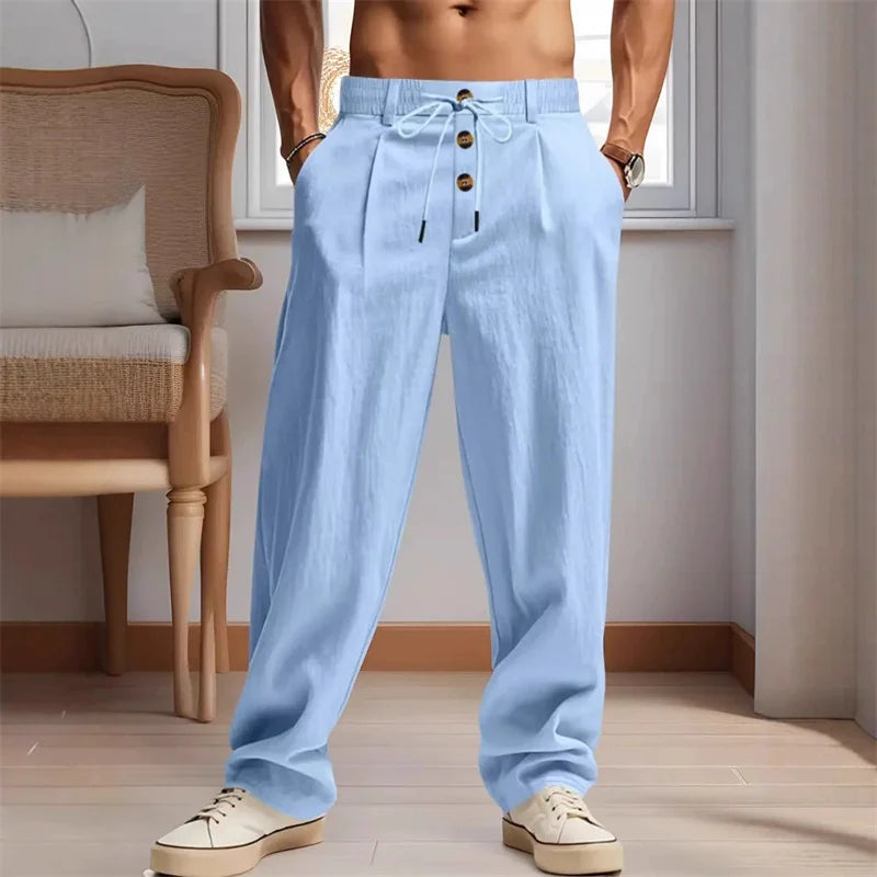 Men's Breathable Casual Linen Trousers