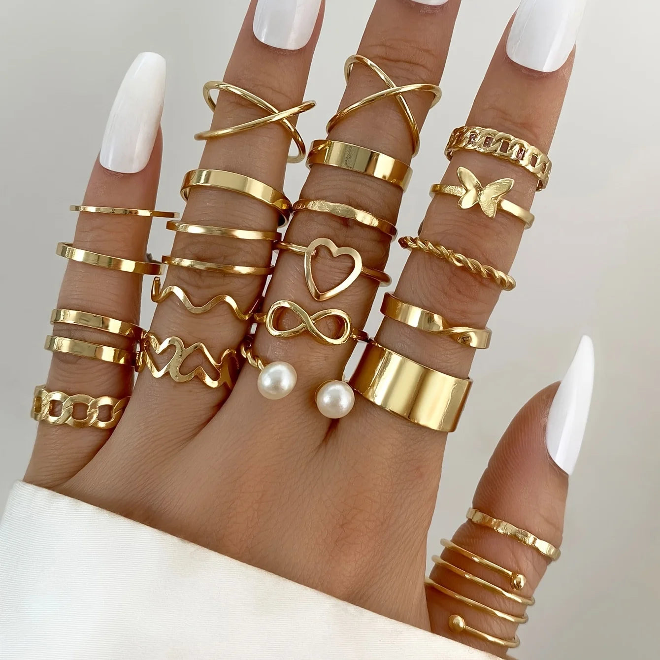 Bohemian Style Women Ring Set