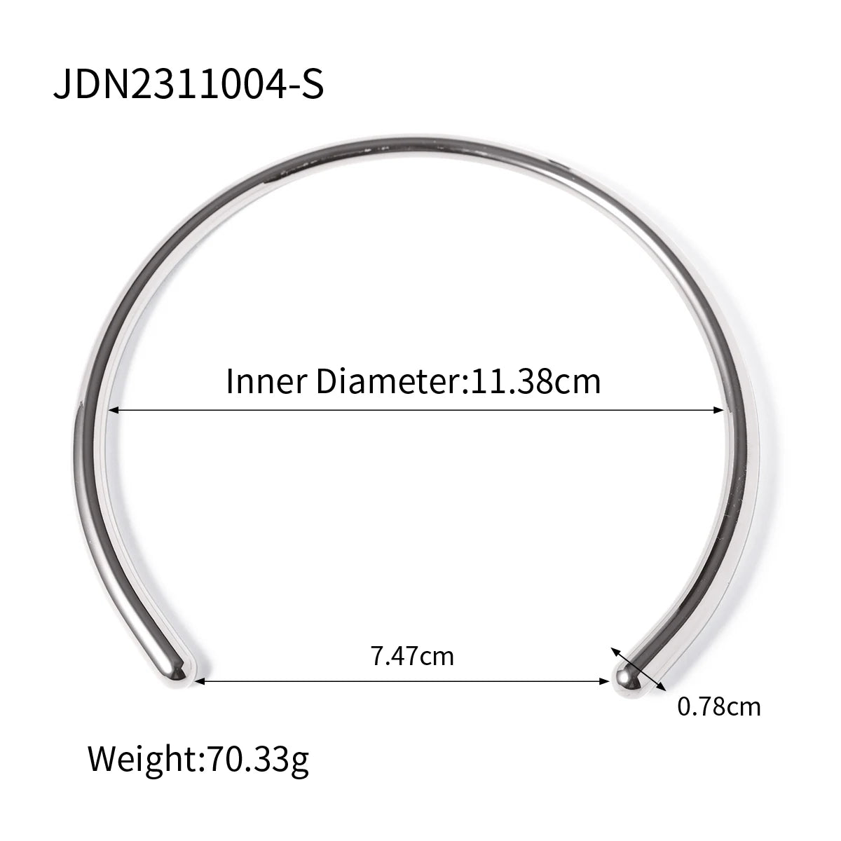 Sculptural Minimalist Glossy Collar Necklace