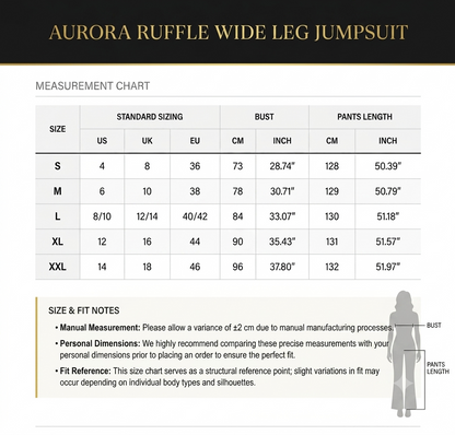 Aurora Ruffle Wide Leg Jumpsuit