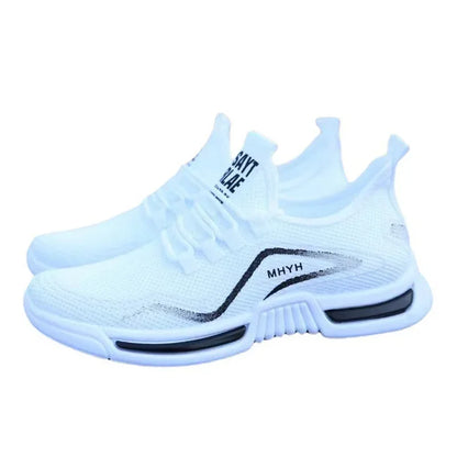 Light blue athletic shoes with black accents on a white background