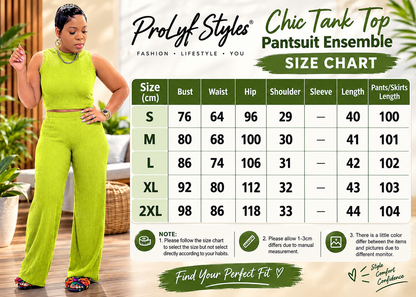 Chic Tank Top Pantsuit Ensemble