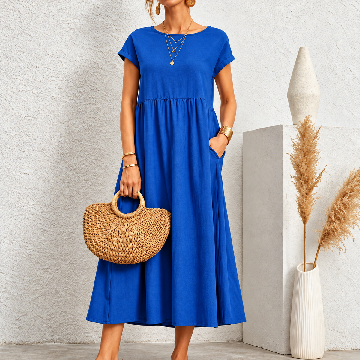 Elegant Summer Linen Dress