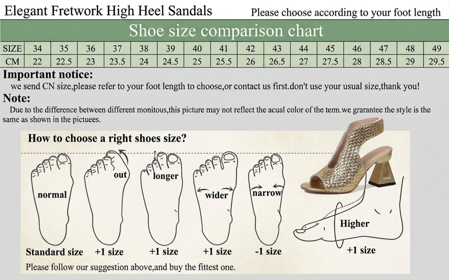 Elegant Fretwork High Heel Sandals