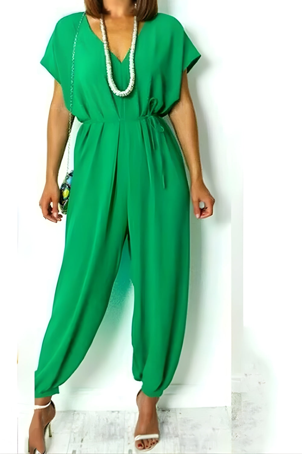 Elegant Short Sleeve Jumpsuit