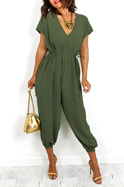 Elegant Short Sleeve Jumpsuit