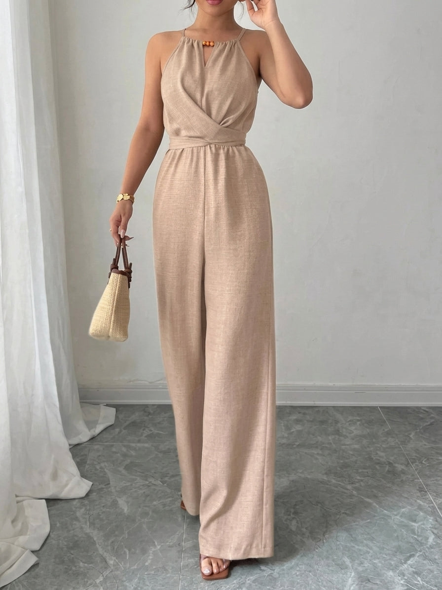 Elegant Wide-Leg Summer Jumpsuit
