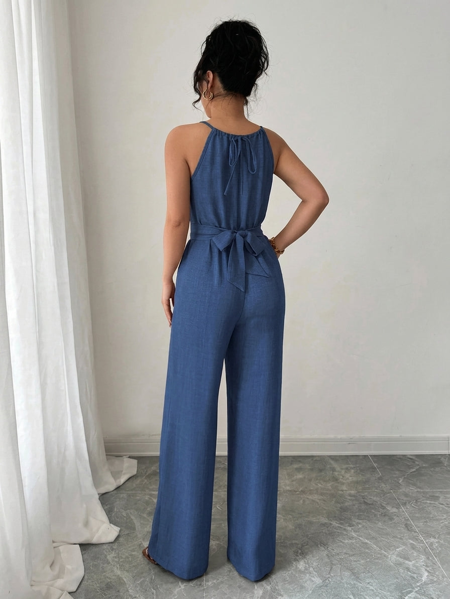 Elegant Wide-Leg Summer Jumpsuit