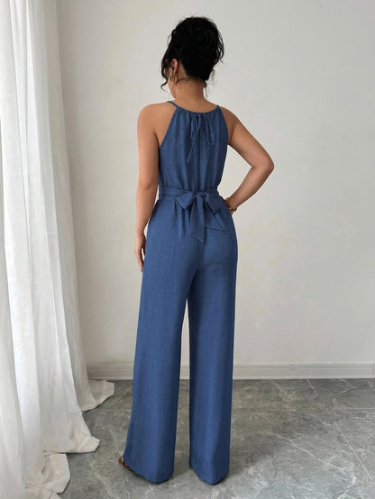 Elegant Wide-Leg Summer Jumpsuit