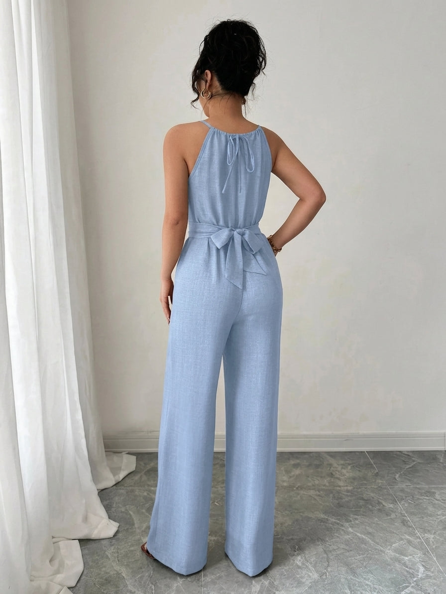 Elegant Wide-Leg Summer Jumpsuit