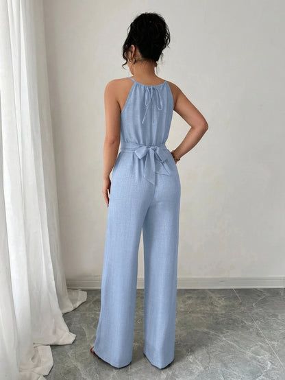 Elegant Wide-Leg Summer Jumpsuit