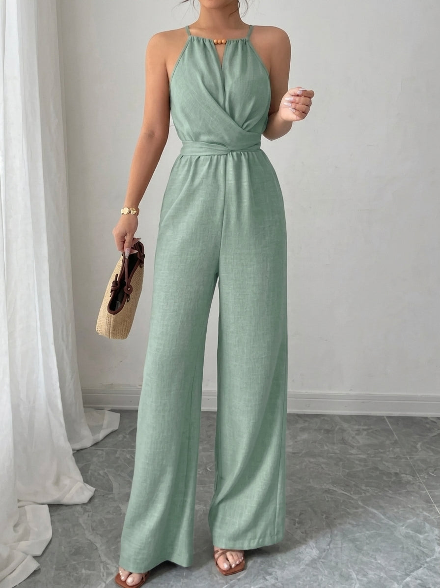 Elegant Wide-Leg Summer Jumpsuit