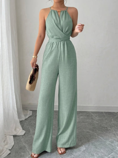Elegant Wide-Leg Summer Jumpsuit