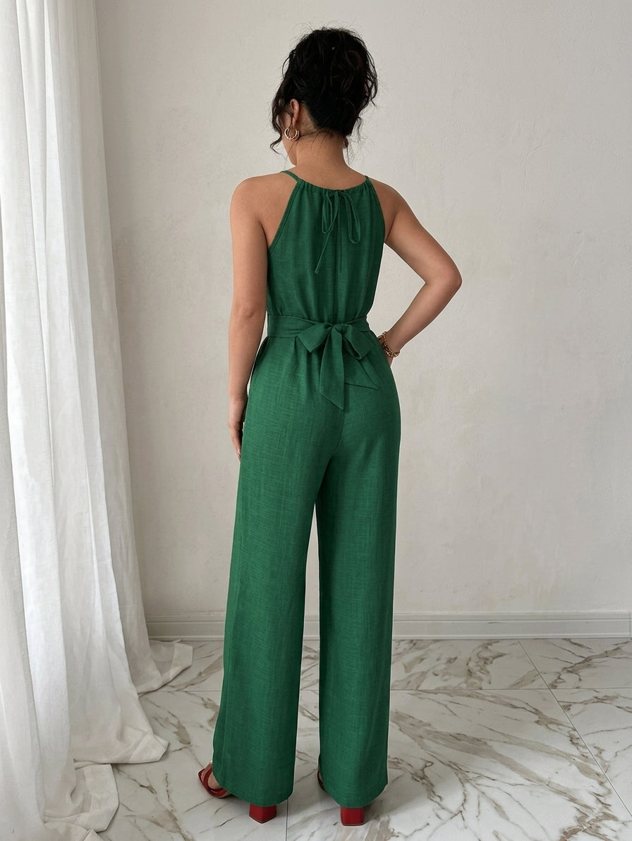 Elegant Wide-Leg Summer Jumpsuit