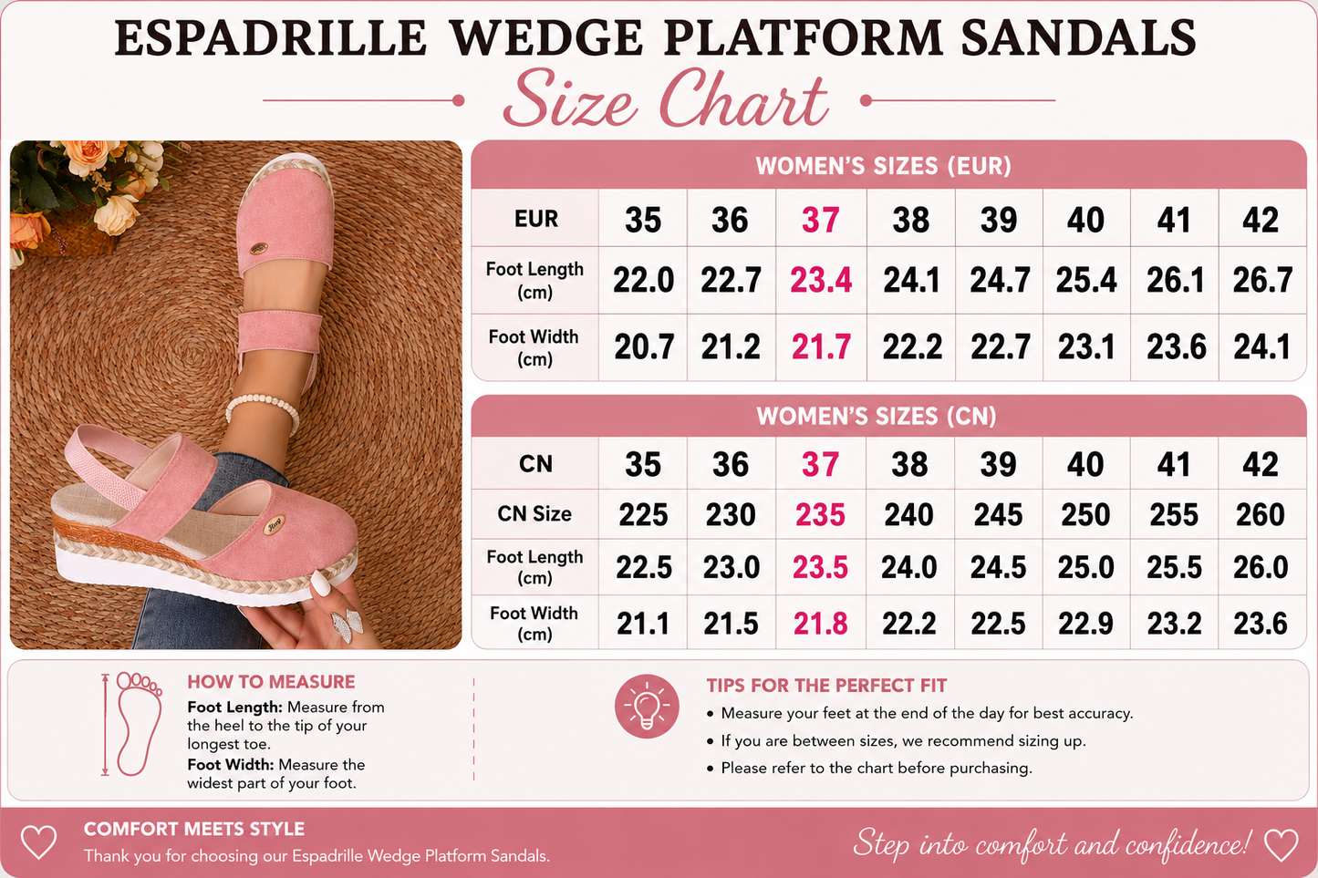 Espadrille Wedge Platform Sandals