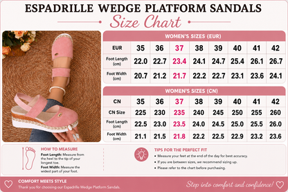 Espadrille Wedge Platform Sandals