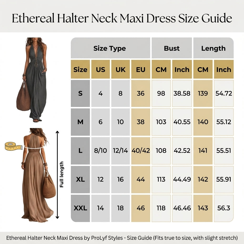 Ethereal Halter Neck Maxi Dress