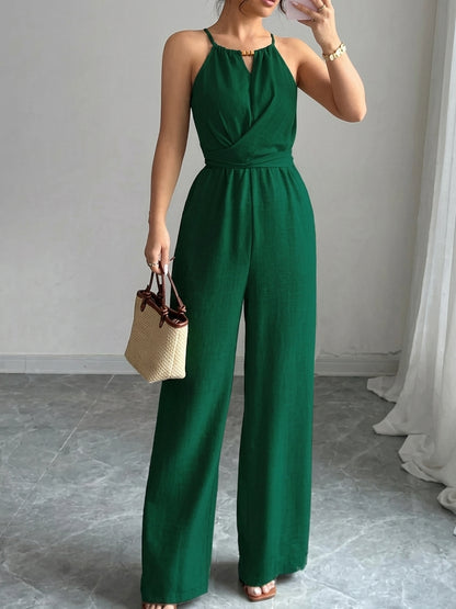 Elegant Wide-Leg Summer Jumpsuit