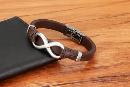Infinity Bond Leather Wrap Bracelet