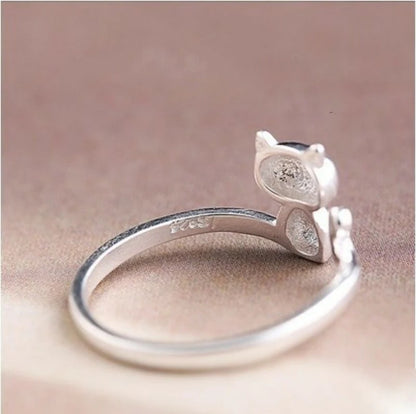 Chic Cat Silver Ring