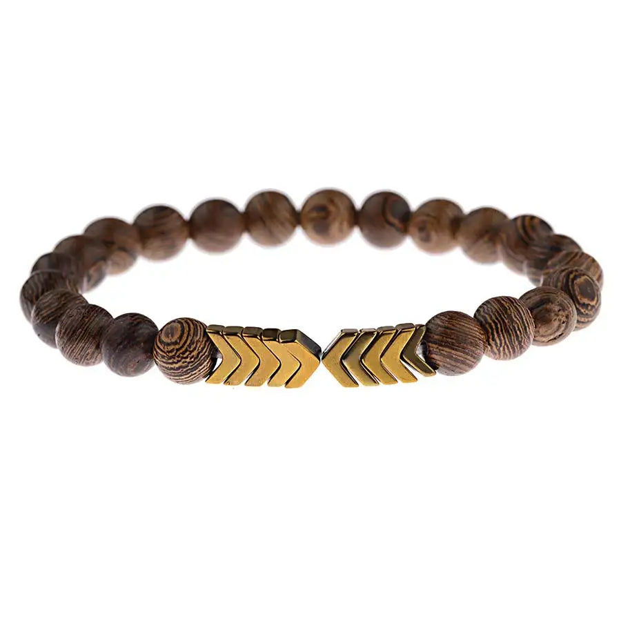 Lava Stone Chakra Arrow Bracelet