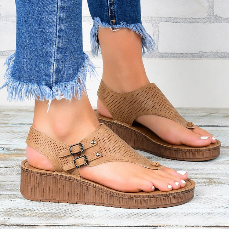 Women's Flat Wedge Sandals - ProLyf Styles