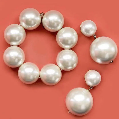 Chic Faux Pearl Statement Jewelry Set