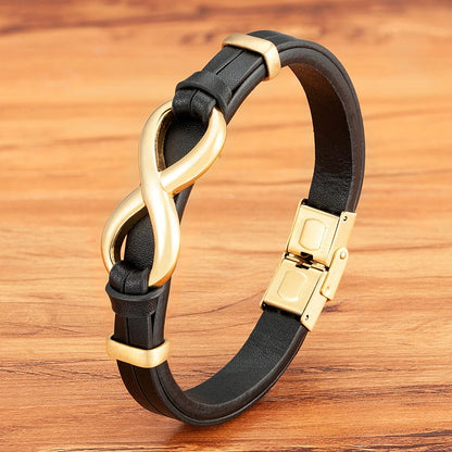 Infinity Bond Leather Wrap Bracelet