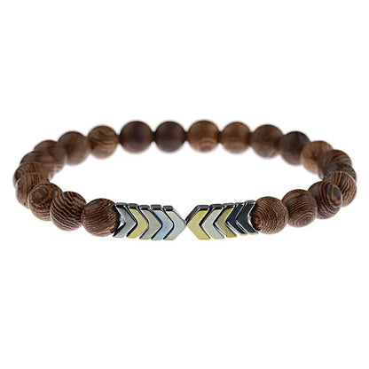 Lava Stone Chakra Arrow Bracelet