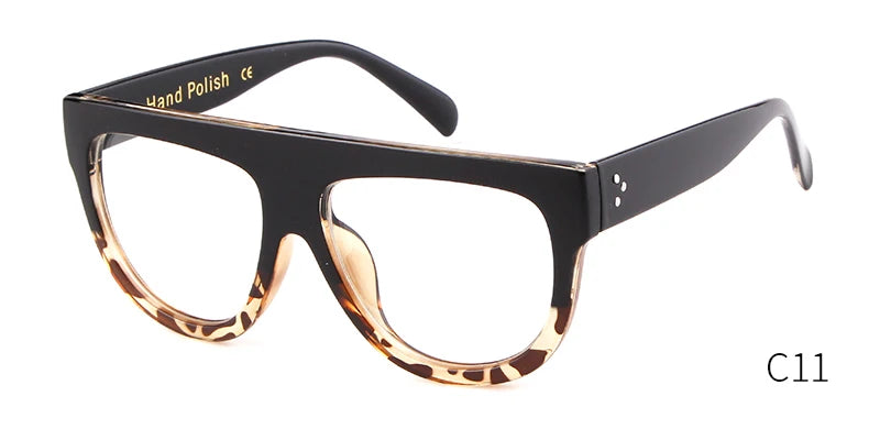Eyeglasses with black and tortoiseshell frame on a white background