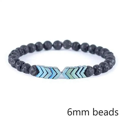 Lava Stone Chakra Arrow Bracelet