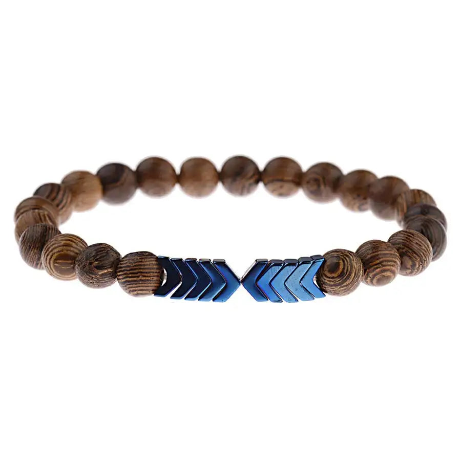 Lava Stone Chakra Arrow Bracelet