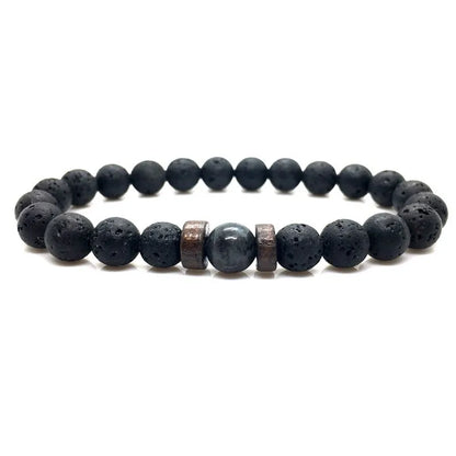 Lava Stone Chakra Arrow Bracelet