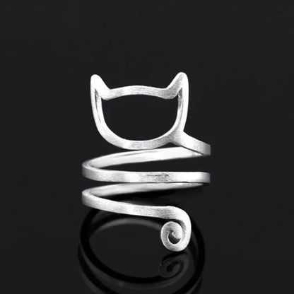 Cute Adjustable Cat Ring