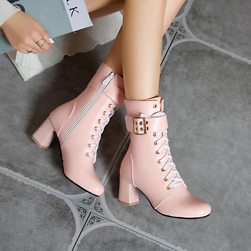 Chic Autumn Ankle Heels