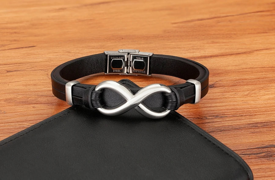Infinity Bond Leather Wrap Bracelet