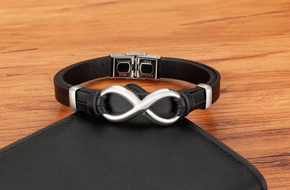 Infinity Bond Leather Wrap Bracelet
