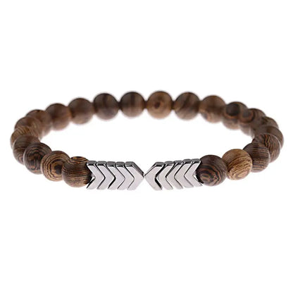 Lava Stone Chakra Arrow Bracelet