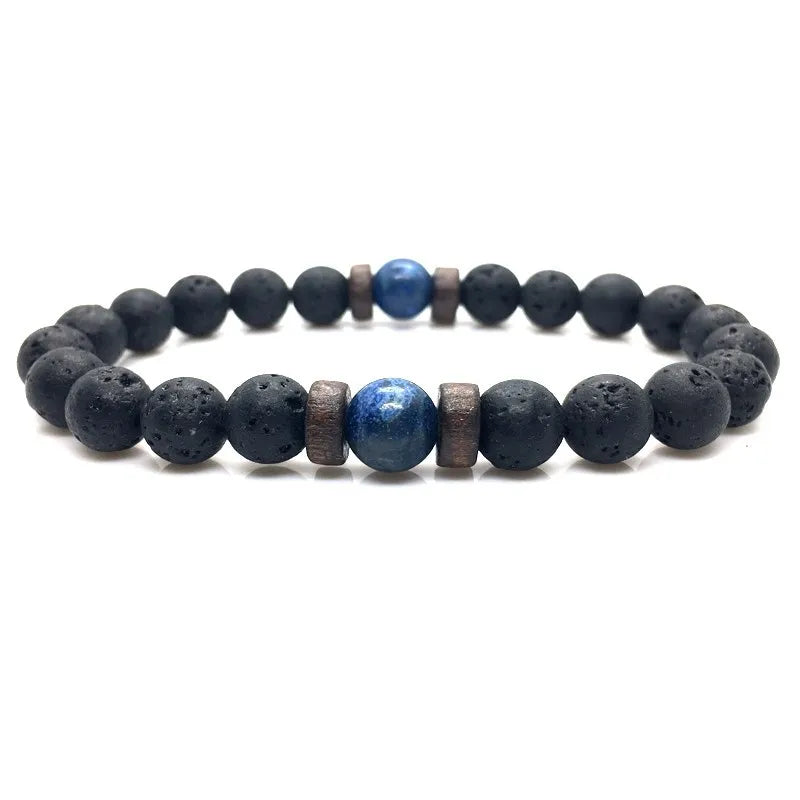 Lava Stone Chakra Arrow Bracelet