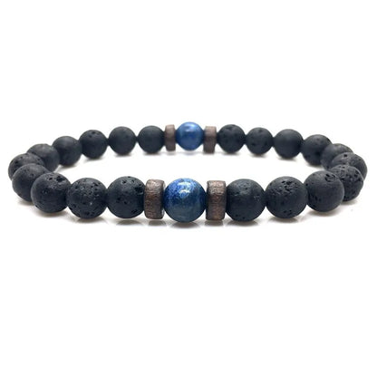 Lava Stone Chakra Arrow Bracelet