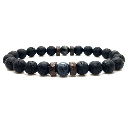 Lava Stone Chakra Arrow Bracelet